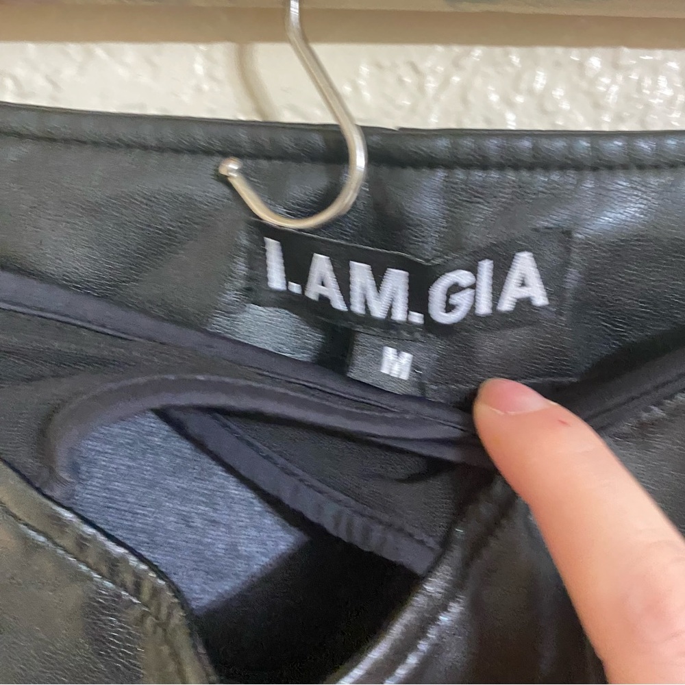 I am Gia tie faux leather pants - Picture 5 of 7